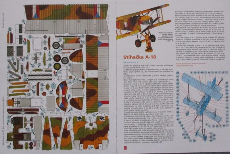 Papierový model Stíhačka Aero A-18